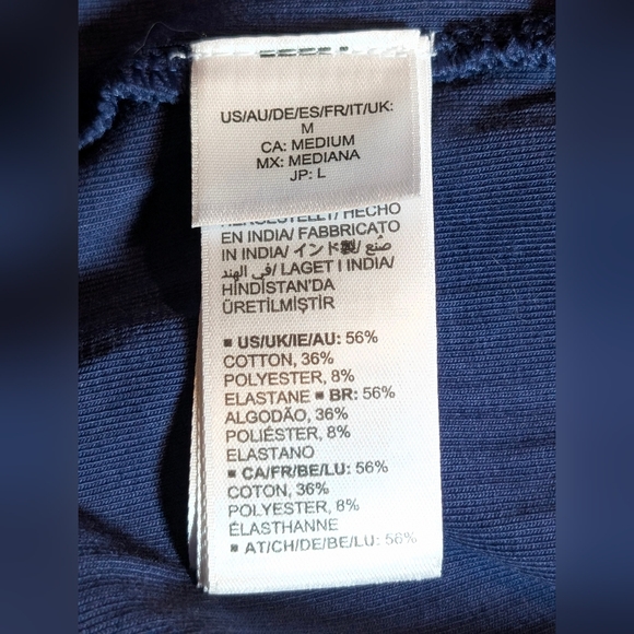 ✨ NWT The Drop Amelia Ribbed Midi Dress Navy Blue Square Neck Slit Size M ✨ - Picture 5 of 8